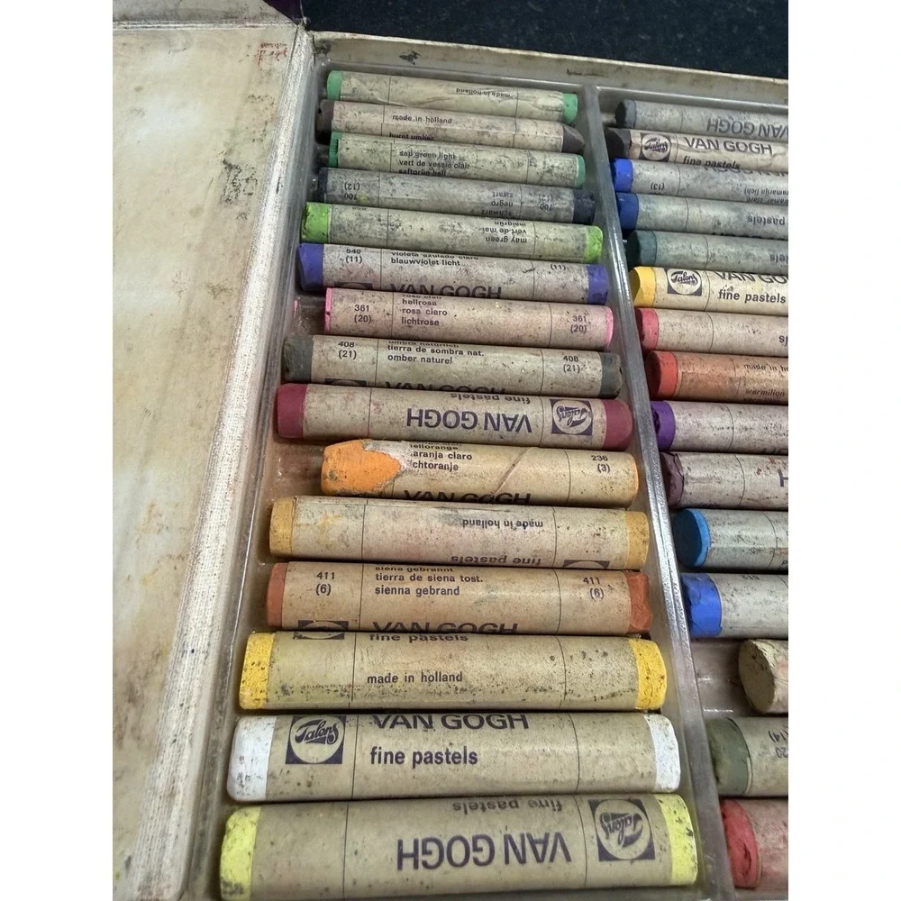 Vintage Talens Van Gogh Fine Pastels 30 Color Set Holland Artist Art Supplies